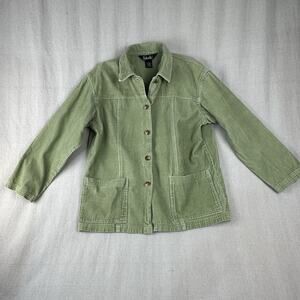 Vintage | Rafaella| Corduroy Jacket | Women Small Green Pockets